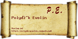 Polyák Evelin névjegykártya